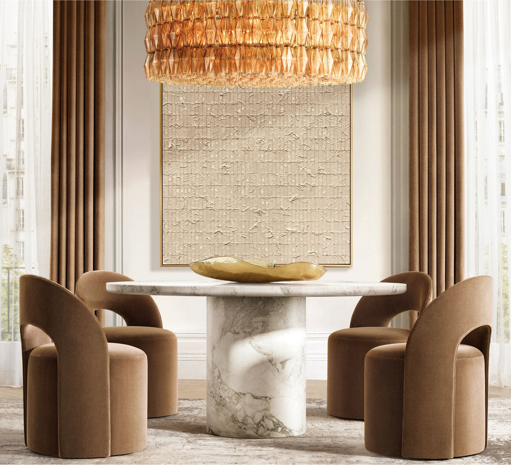 CHIARA SMOKE GLASS ROUND CHANDELIER 47"