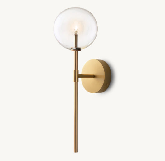 GLASS GLOBE SCONCE