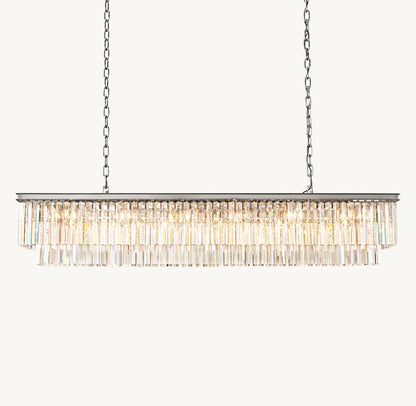 1920S ODEON RECTANGULAR CHANDELIER 72"