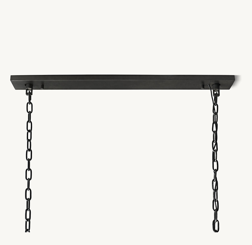 HARLOW CRYSTAL RECTANGULAR CHANDELIER 54"