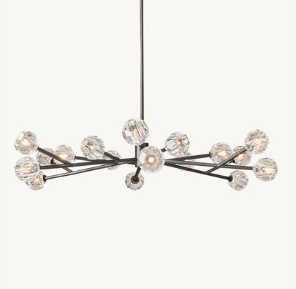 BOULE DE CRISTAL CLEAR GLASS ROUND CHANDELIER 60"