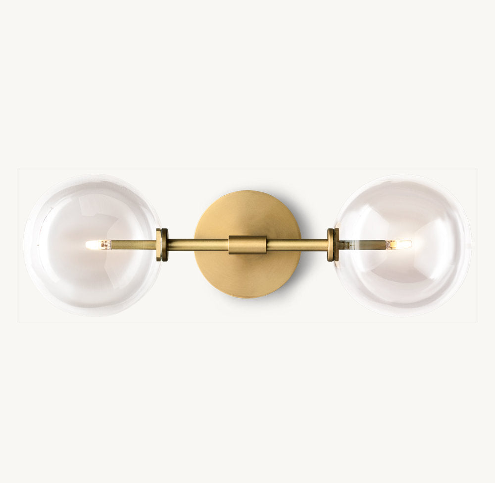 GLASS GLOBE LINEAR SCONCE