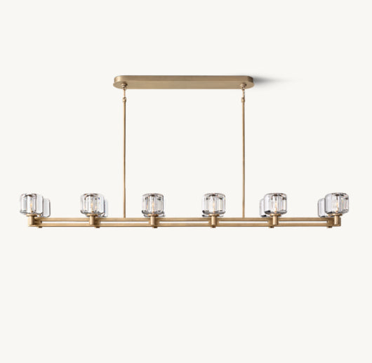 DEMARET DOUBLE LINEAR CHANDELIER 72"
