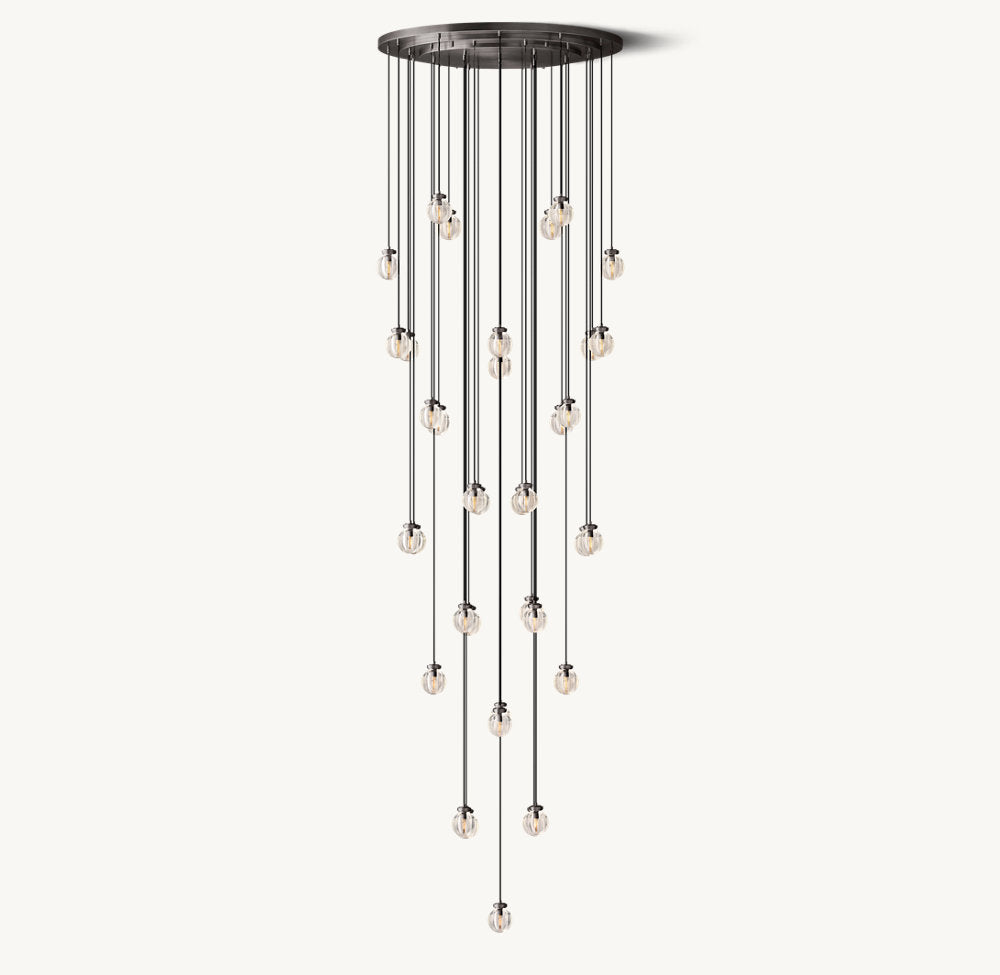 PEARL ROUND CHANDELIER 48"