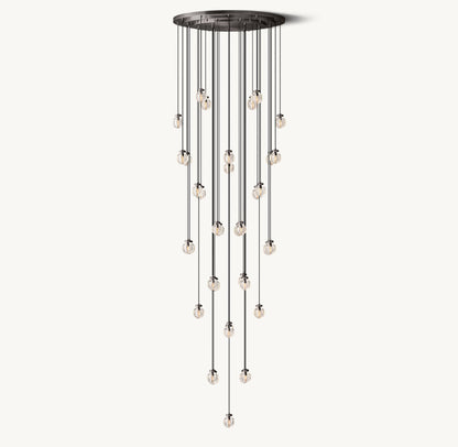 PEARL ROUND CHANDELIER 48"
