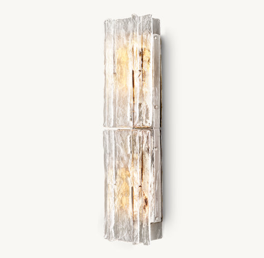 LATTICE CLEAR GLASS SCONCE