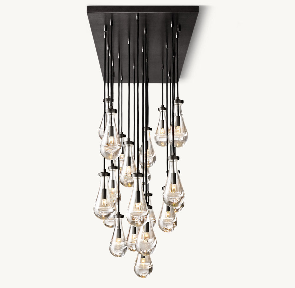 RAIN RECTANGULAR CHANDELIER 72"