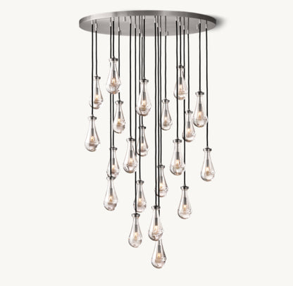 RAIN ROUND CHANDELIER 47"