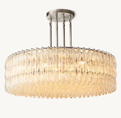 CHIARA CLEAR GLASS ROUND CHANDELIER 62"