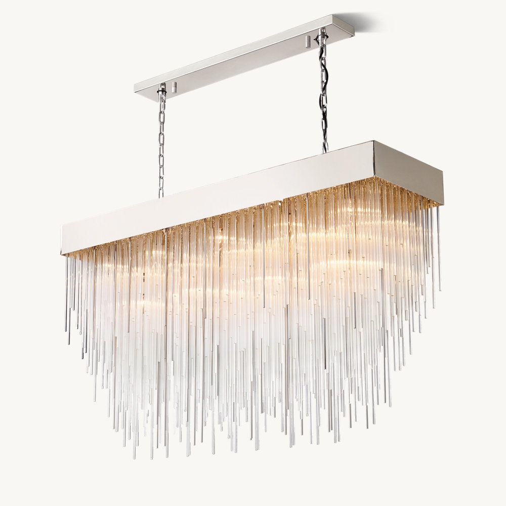 CASCADA RECTANGULAR CHANDELIER 54"