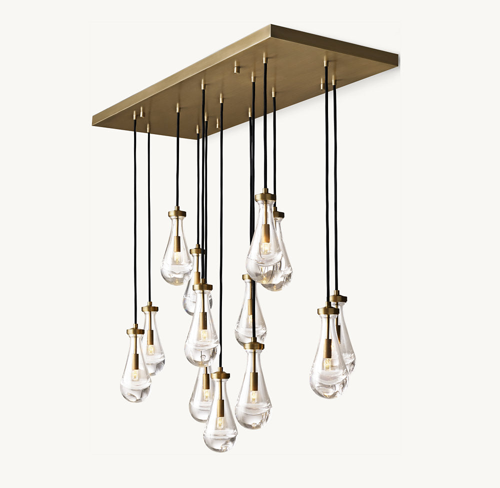 RAIN RECTANGULAR CHANDELIER 54"