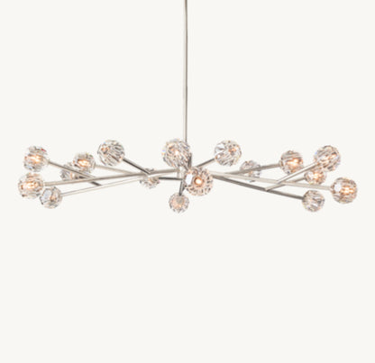 BOULE DE CRISTAL CLEAR GLASS ROUND CHANDELIER 72"