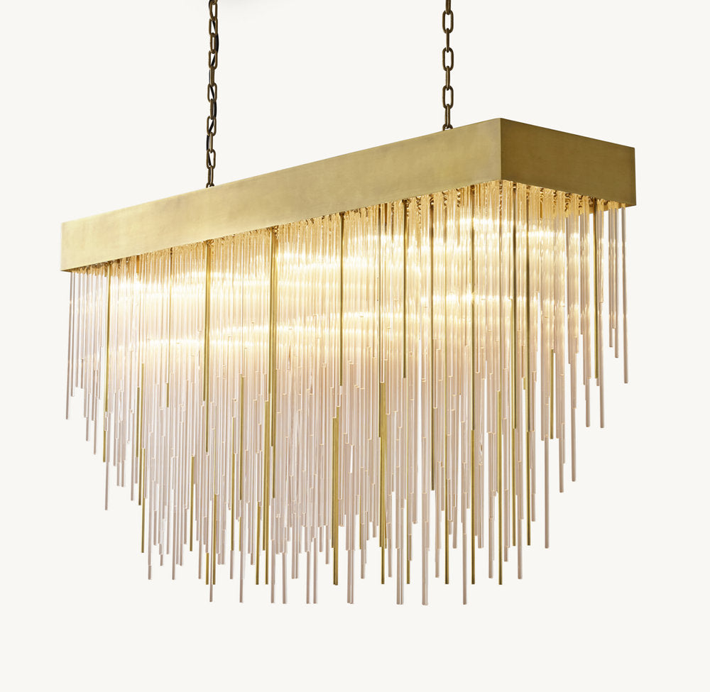 CASCADA RECTANGULAR CHANDELIER 54"