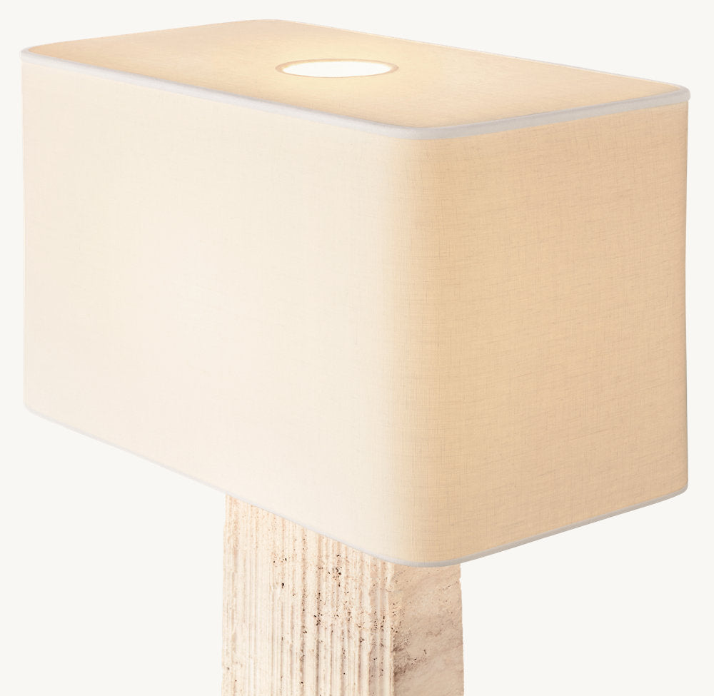 TALLADO CLASSICO TRAVERTINE CONVEX TABLE LAMP