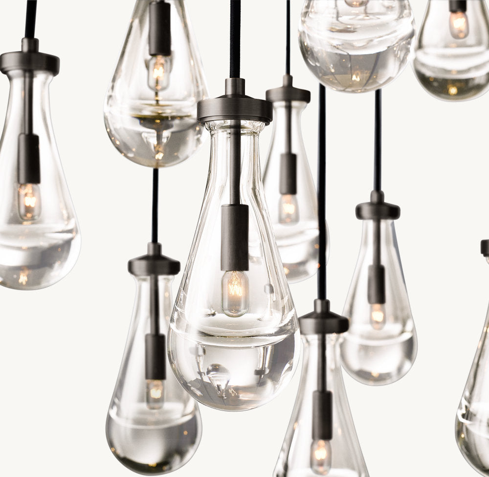 RAIN ROUND CHANDELIER 36"
