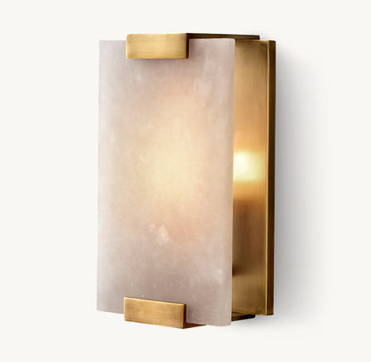 HAND-CARVED ALABASTER SCONCE