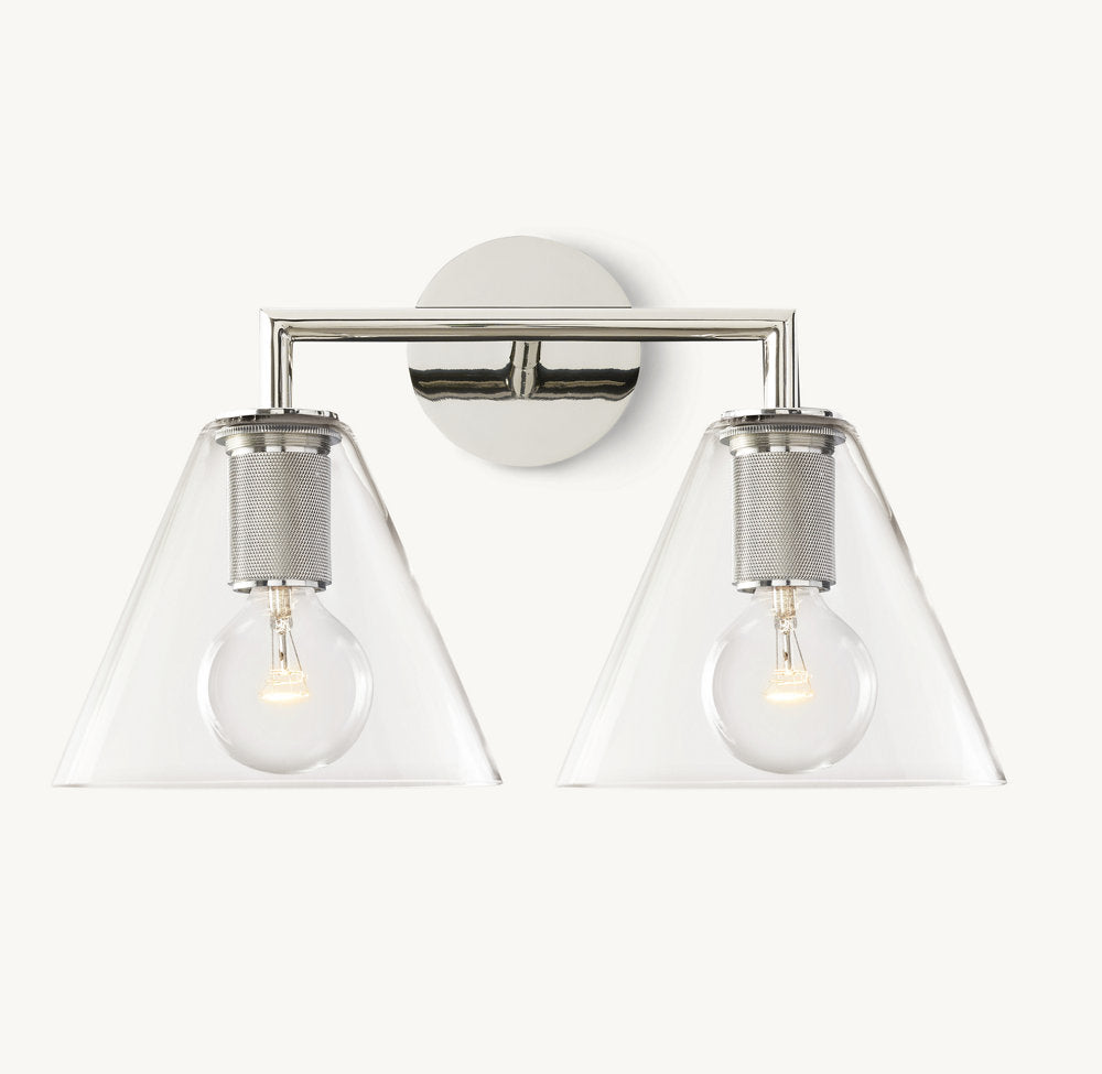 UTILITAIRE FUNNEL SHADE DOUBLE SCONCE