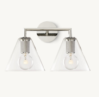 UTILITAIRE FUNNEL SHADE DOUBLE SCONCE