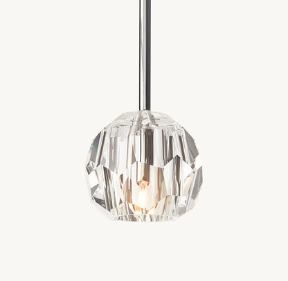 BOULE DE CRISTAL CLEAR GLASS ROD PENDANT