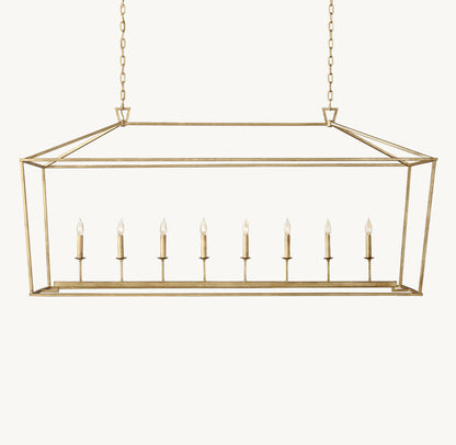 19TH C. ENGLISH OPENWORK RECTANGULAR CHANDELIER 72"