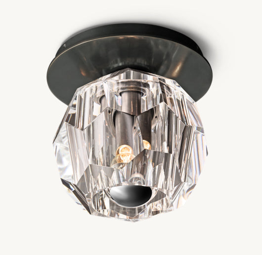 BOULE DE CRISTAL CLEAR GLASS PETITE FLUSHMOUNT