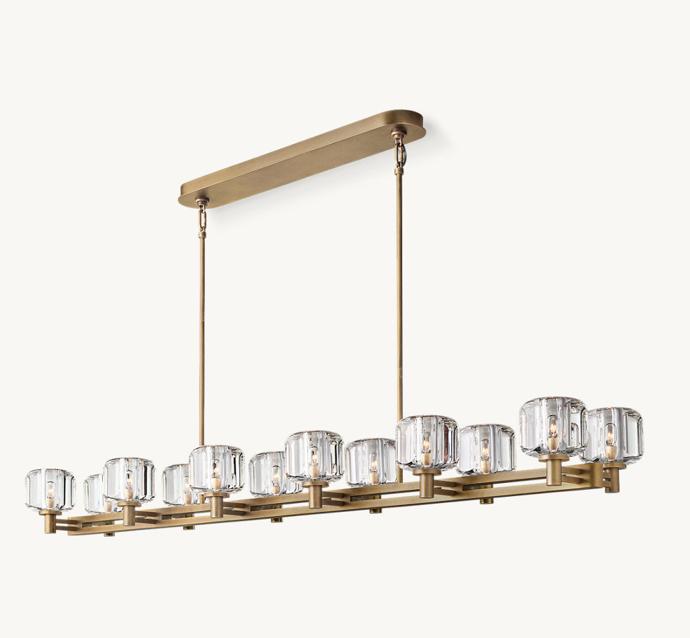 DEMARET DOUBLE LINEAR CHANDELIER 72"