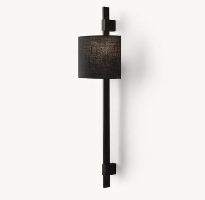 VELA RECTANGULAR BAR SCONCE - ROUND SHADE