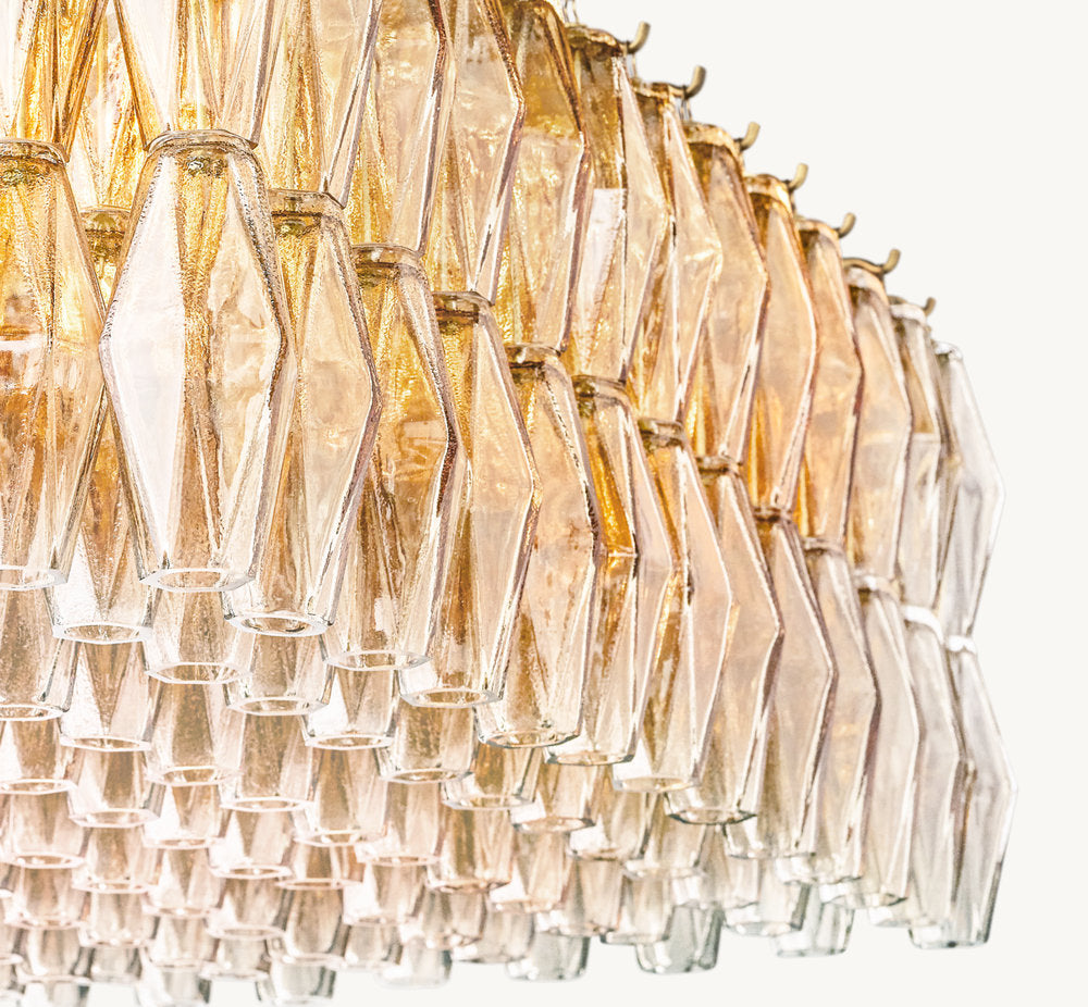 CHIARA SMOKE GLASS RECTANGULAR CHANDELIER 54"