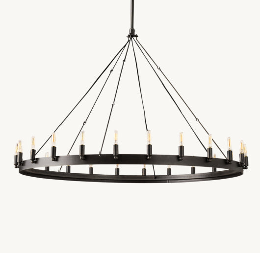 CAMINO VINTAGE FILAMENT ROUND CHANDELIER 50"