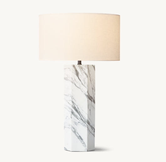 SAREZZO STONE HEXAGONAL TABLE LAMP