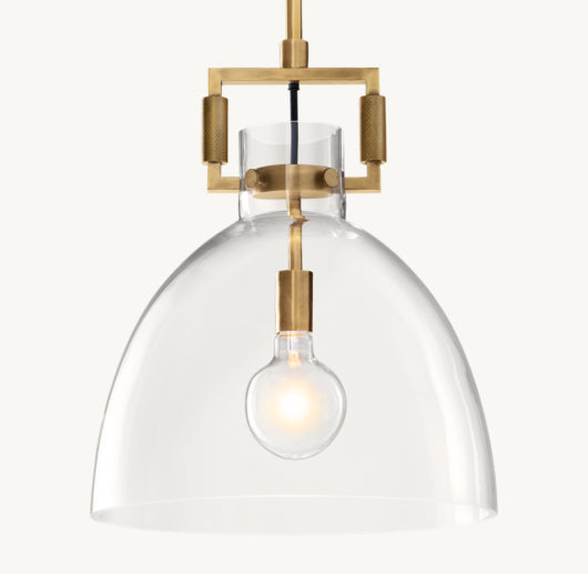 MACHINIST GLASS CLOCHE PENDANT