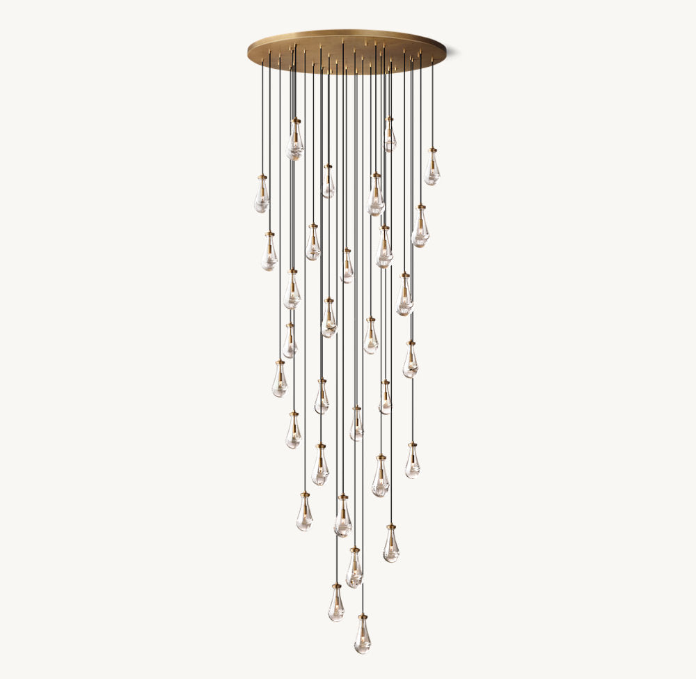 RAIN ROUND CHANDELIER 60"