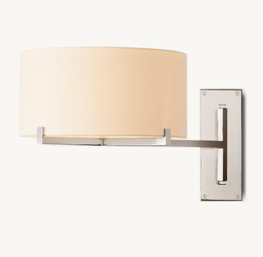 PAUILLAC DRUM SHADE SWING-ARM SCONCE