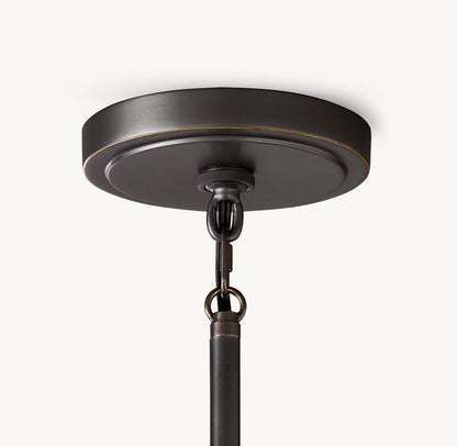 REED WHITE PLEATED BARREL PENDANT