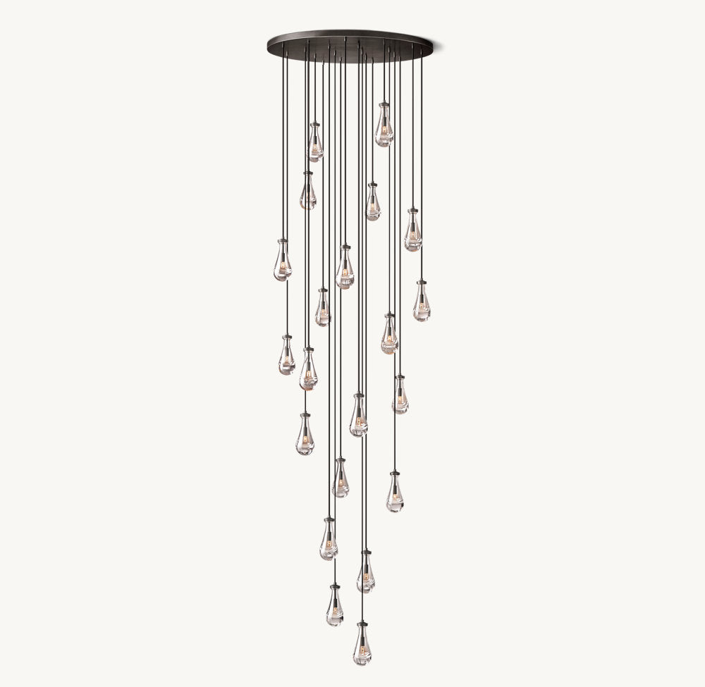 RAIN ROUND CHANDELIER 47"
