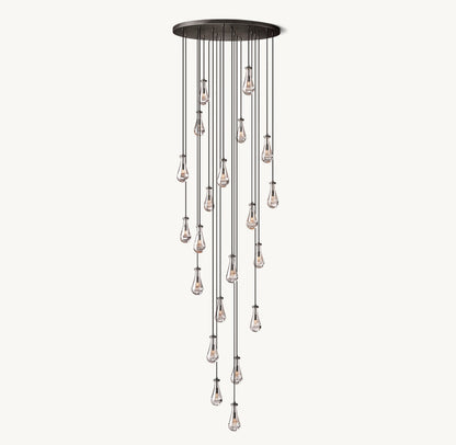 RAIN ROUND CHANDELIER 47"