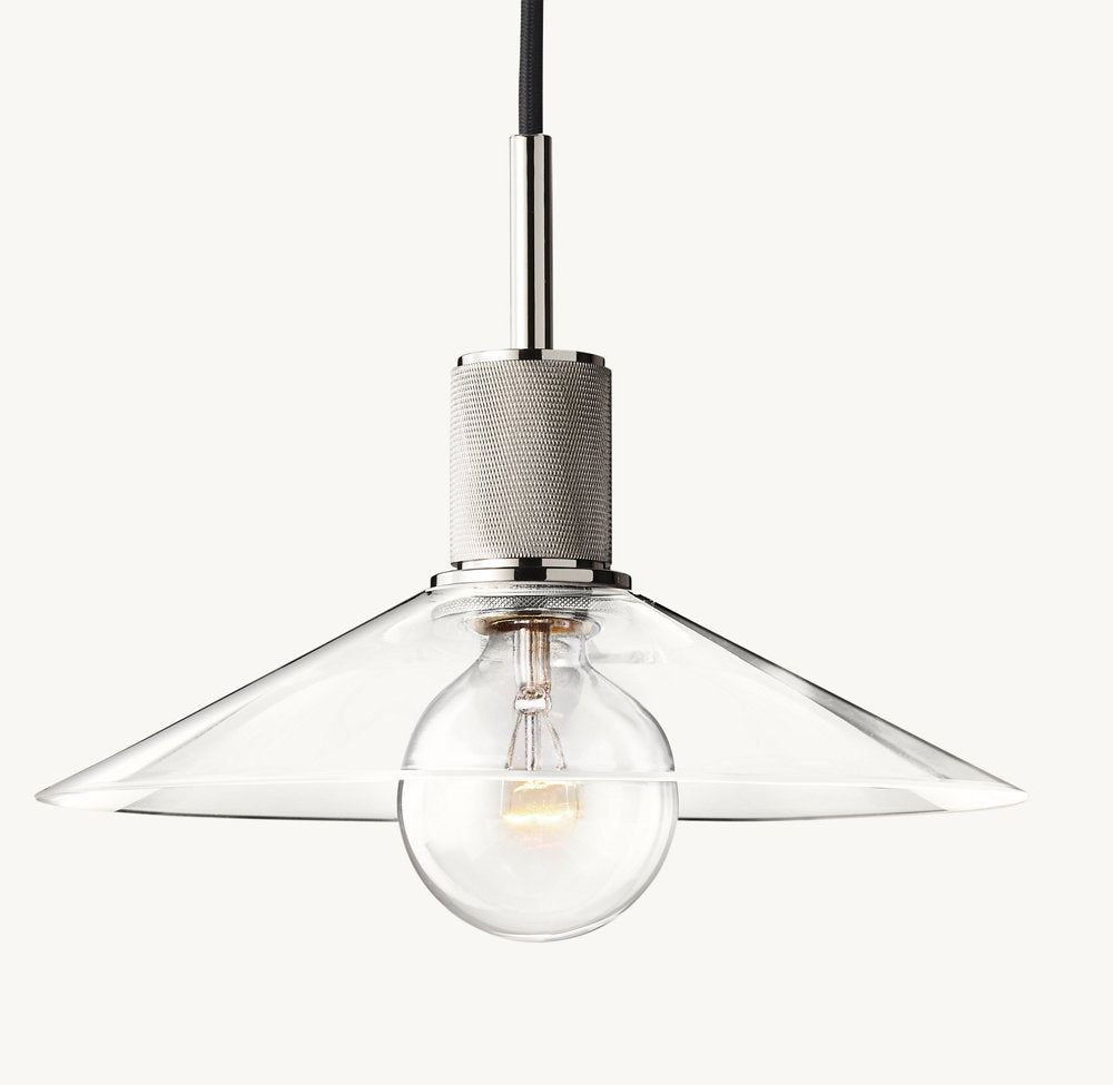 UTILITAIRE GLASS SLOPE SHADE PENDANT