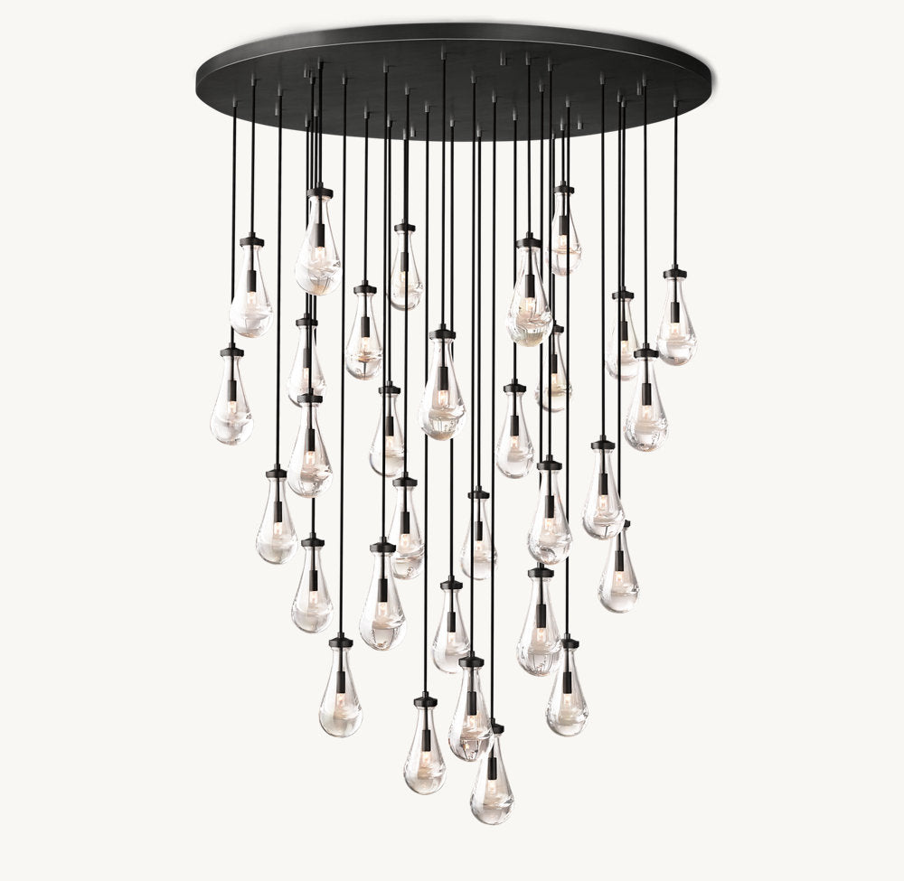 RAIN ROUND CHANDELIER 60"