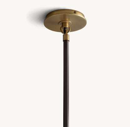 BISTRO GLOBE MILK GLASS CHANDELIER 34"