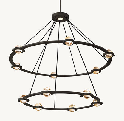 ÉCLATANT TWO-TIER ROUND CHANDELIER 48"