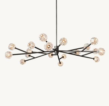 BOULE DE CRISTAL CLEAR GLASS ROUND CHANDELIER 72"