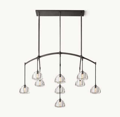 HEMISPHERE LINEAR CHANDELIER 54"
