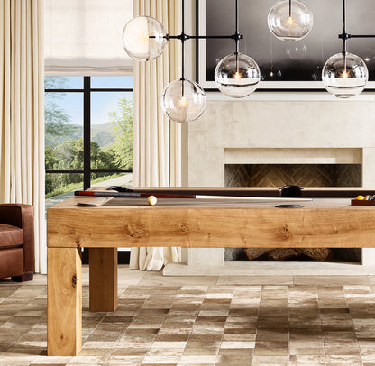 GLASS GLOBE MOBILE LINEAR CHANDELIER 60"