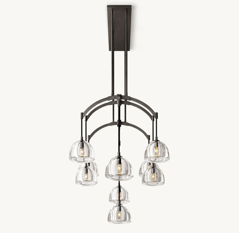 HEMISPHERE LINEAR CHANDELIER 54"