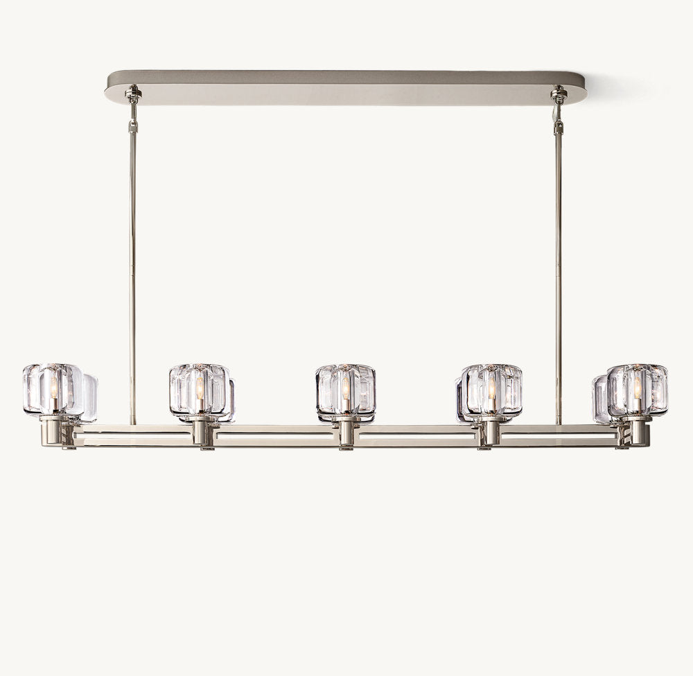 DEMARET DOUBLE LINEAR CHANDELIER 54"