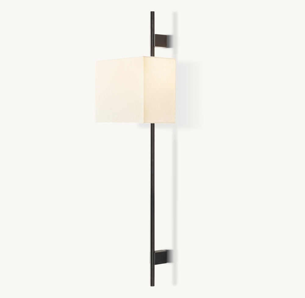 VELA ROUND BAR SCONCE - RECTANGULAR SHADE