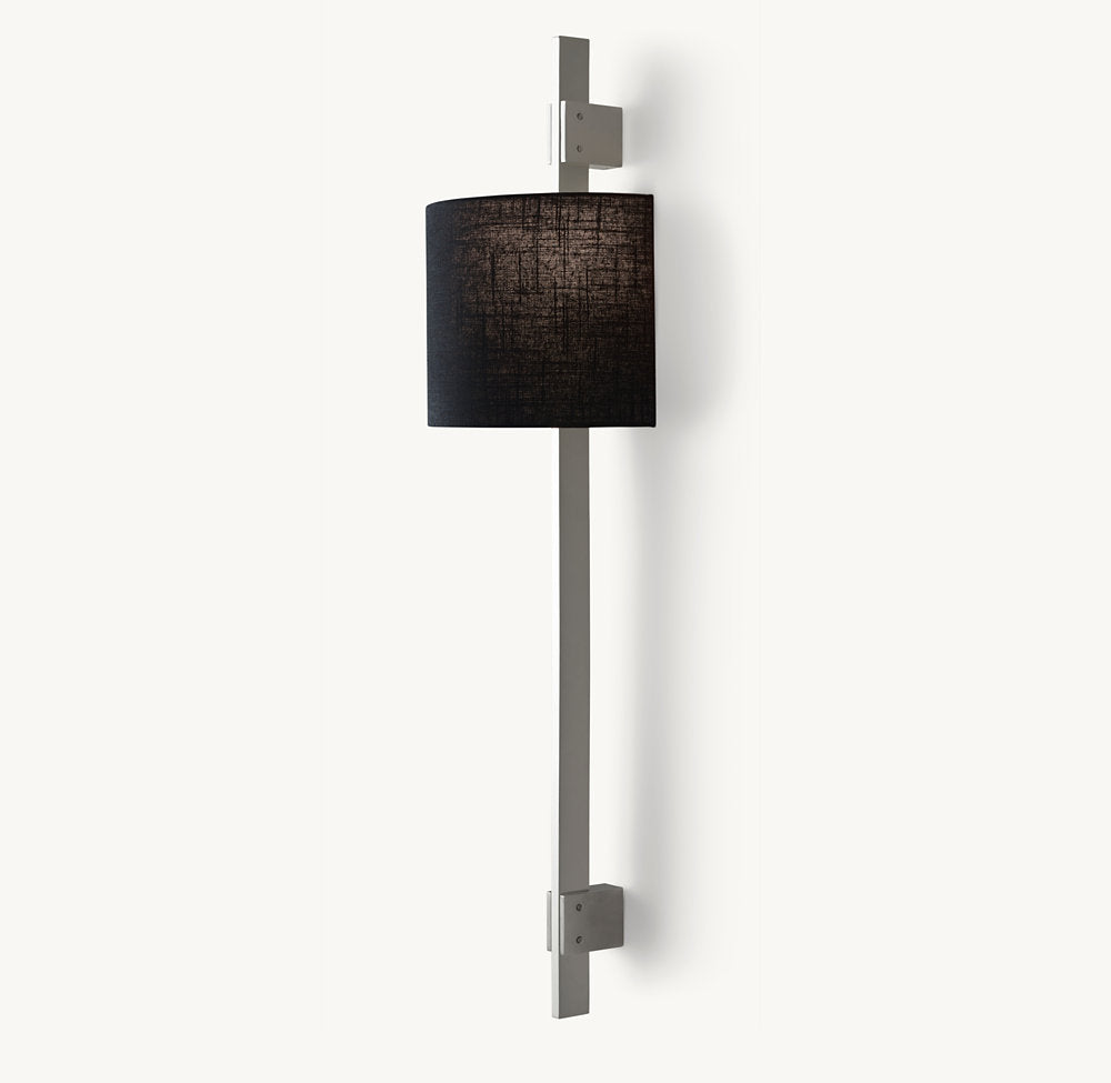 VELA RECTANGULAR BAR SCONCE - ROUND SHADE