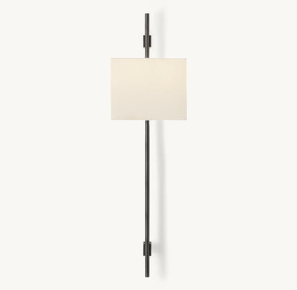 VELA ROUND BAR SCONCE - RECTANGULAR SHADE