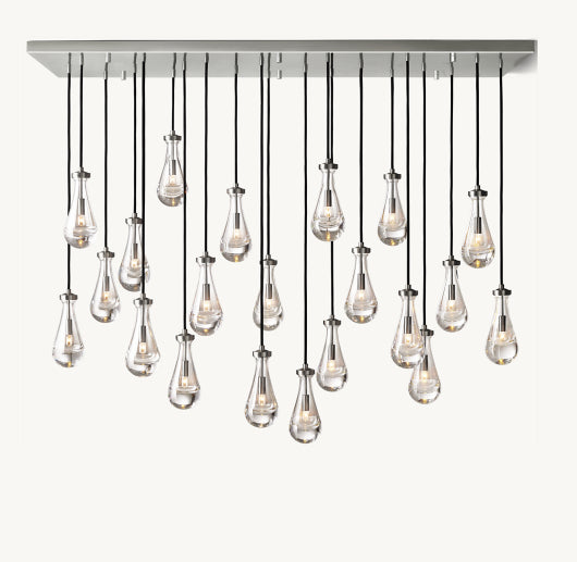 RAIN RECTANGULAR CHANDELIER 72"