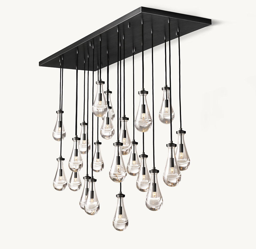 RAIN RECTANGULAR CHANDELIER 72"